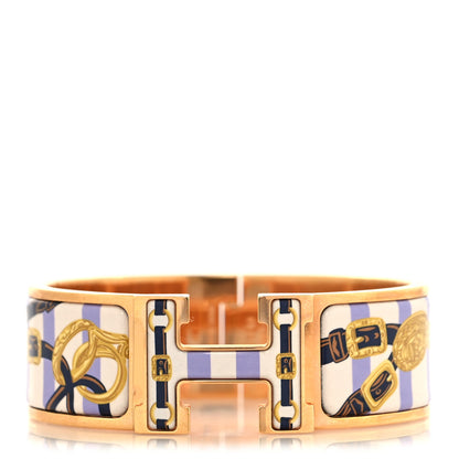 Hermes Equestrian Printed Enamel Bracelet