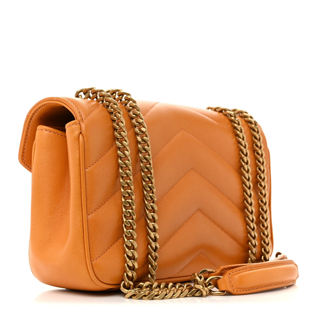 Saint Laurent Orange Quilted Bag