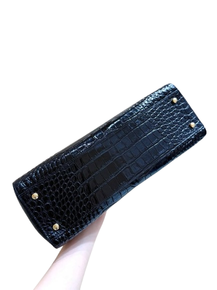 Chanel Black Crocodile Embossed Tote