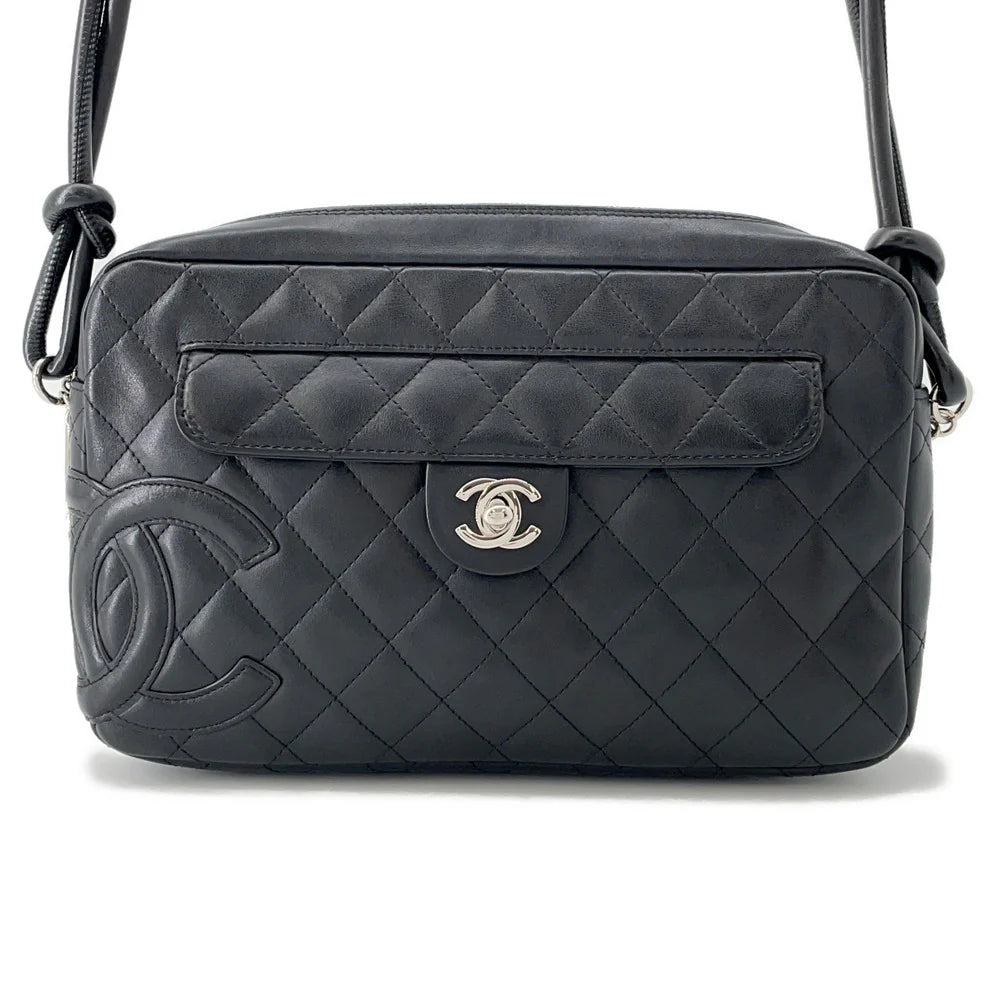 Chanel Black Quilted Lambskin Cambon Camera Bag