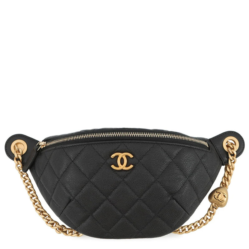 Chanel Black Quilted Waist Bag