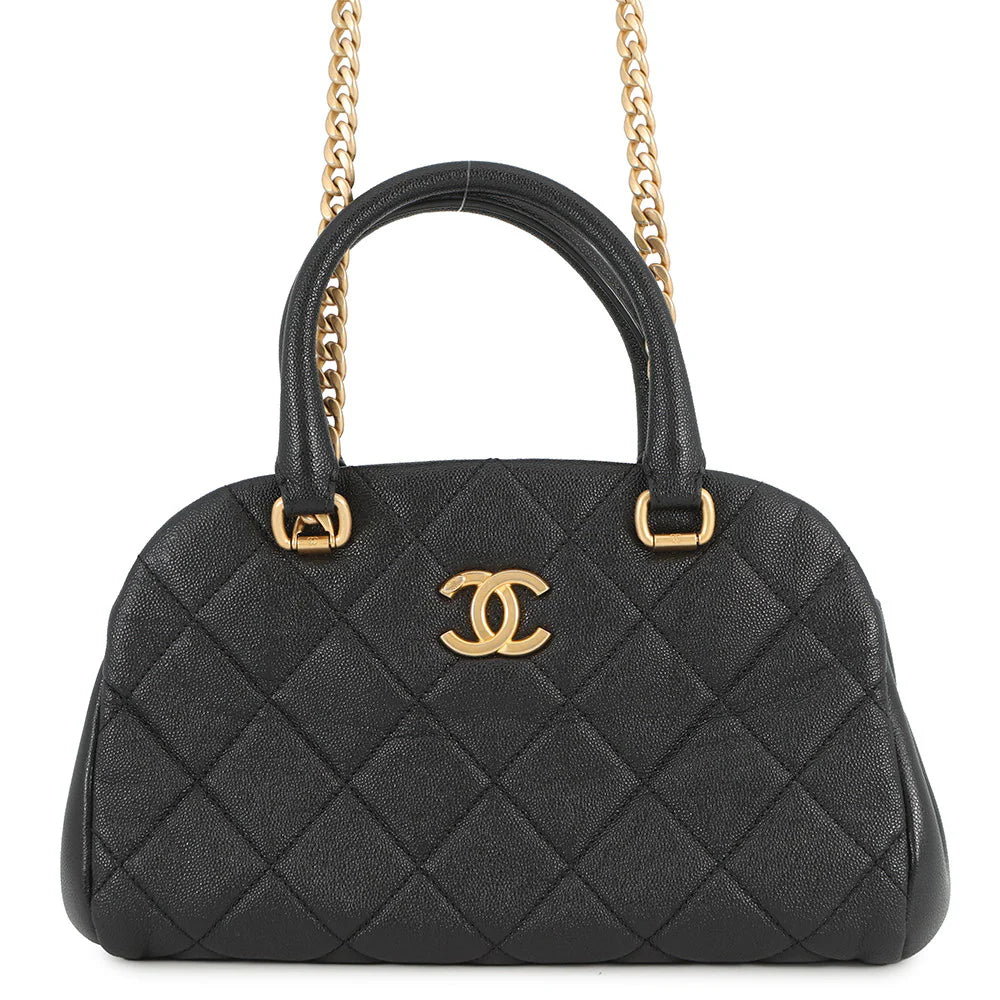 Chanel Quilted Top Handle Bag