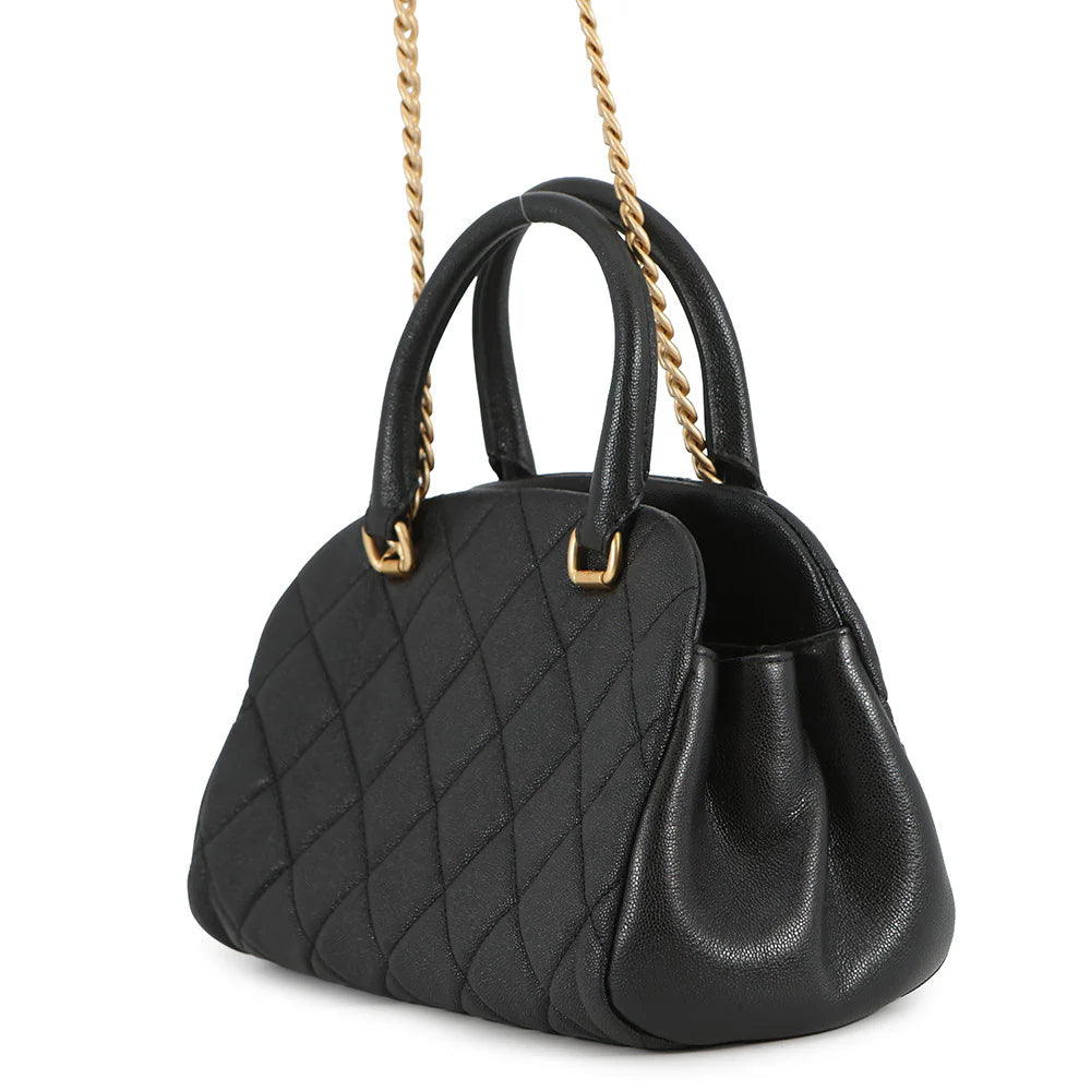 Chanel Quilted Top Handle Bag