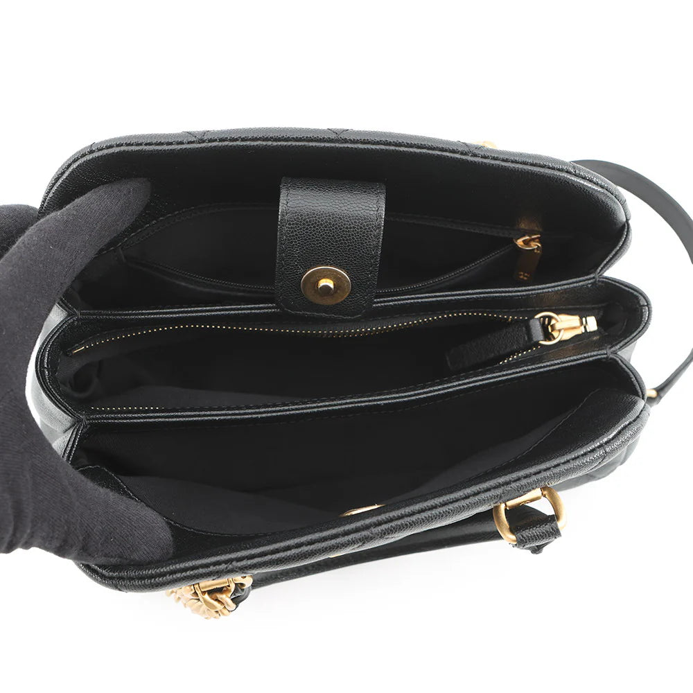 Chanel Quilted Top Handle Bag