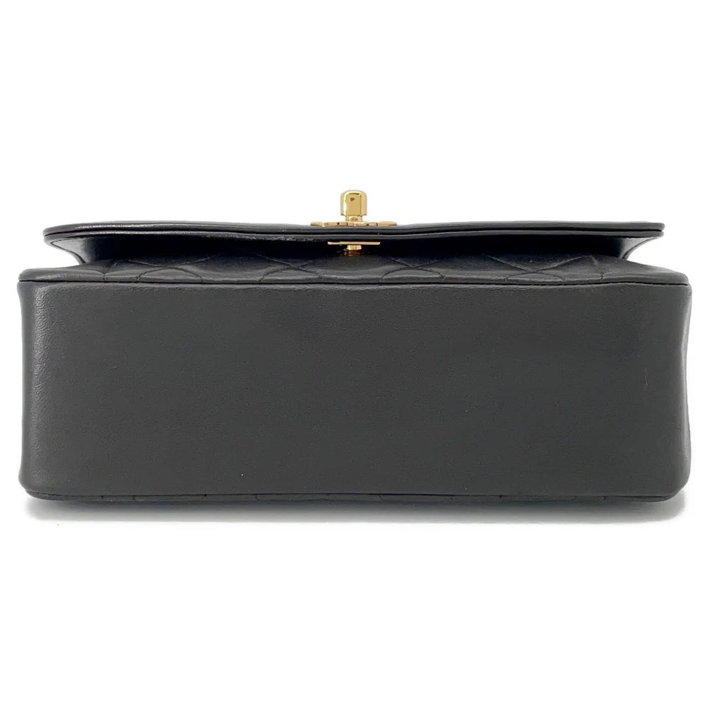 Chanel Vintage Black Quilted Lambskin Diana Flap Bag