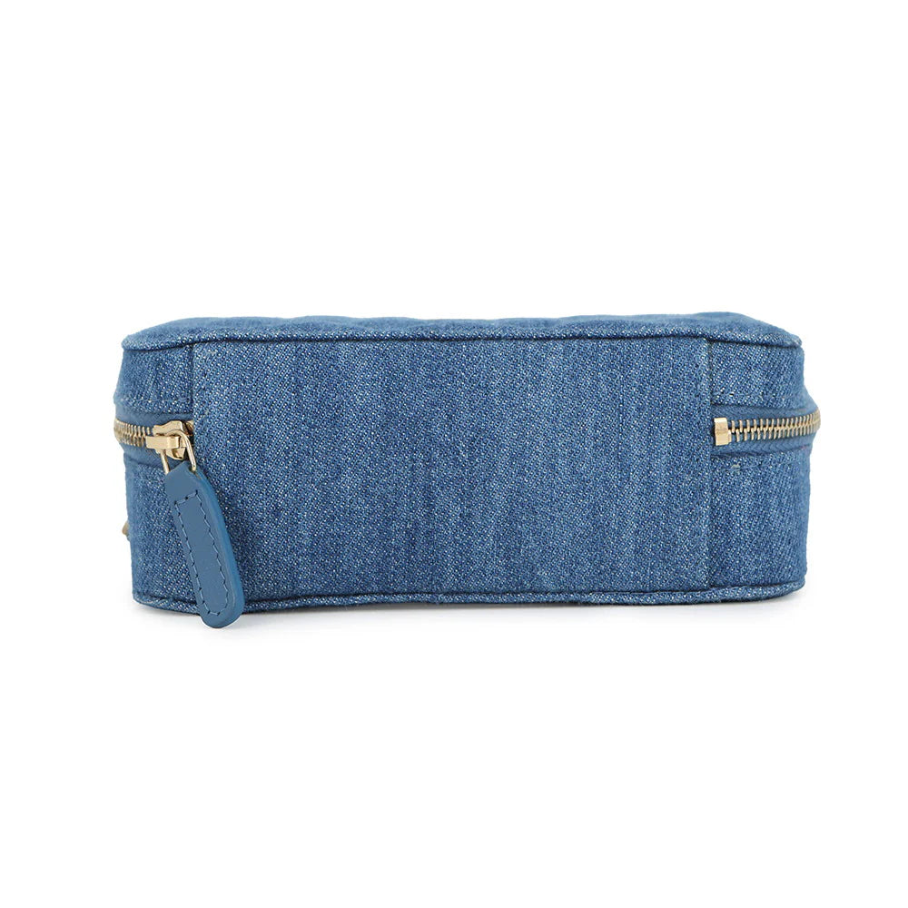 Chanel Blue Quilted Denim Bag