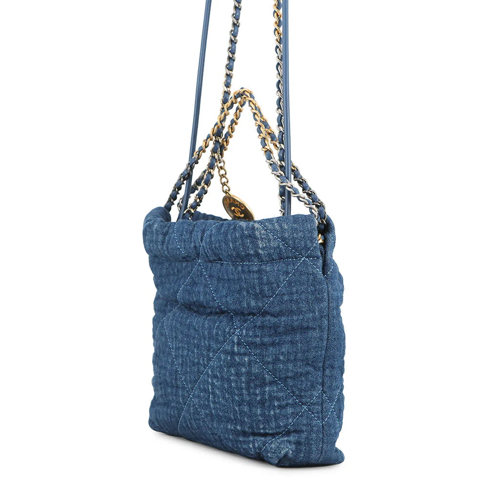 Chanel 22 Mini Quilted Denim