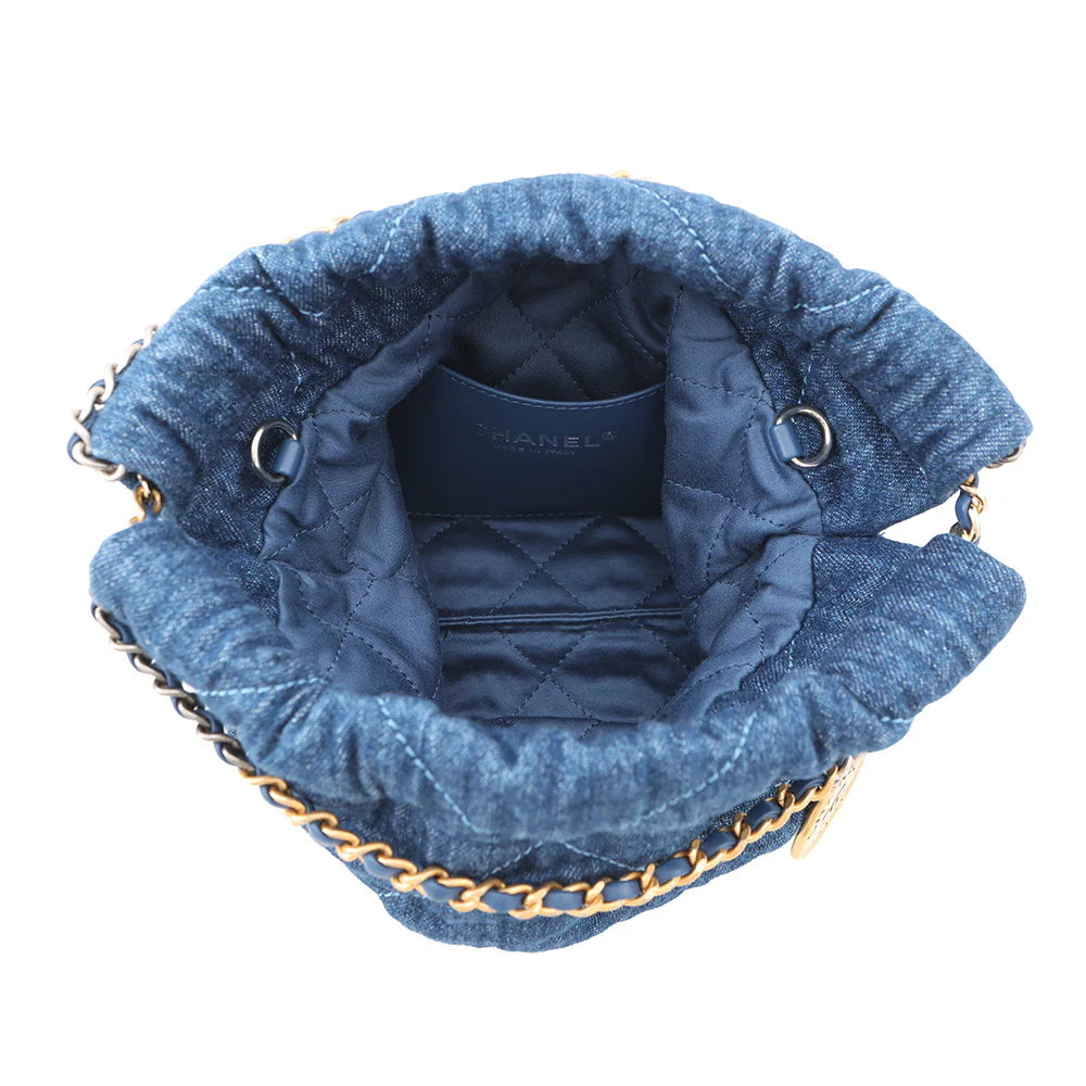 Chanel 22 Mini Quilted Denim