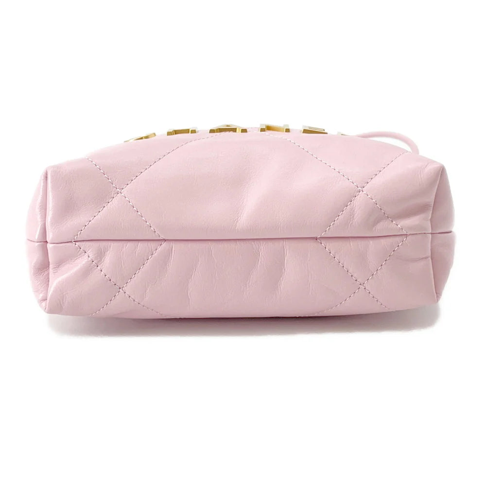 Chanel 22 Mini Quilted Leather Bag - Light Pink