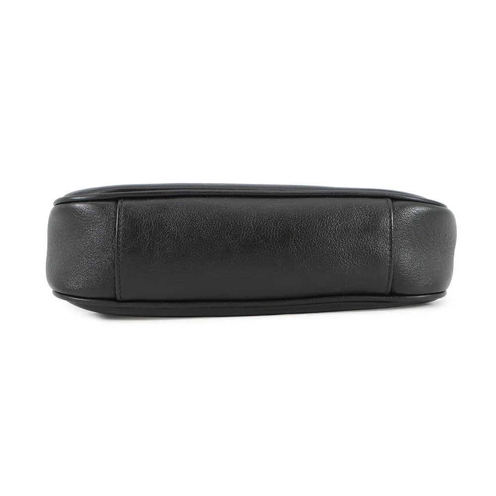 Gucci Black Leather Bamboo Bag