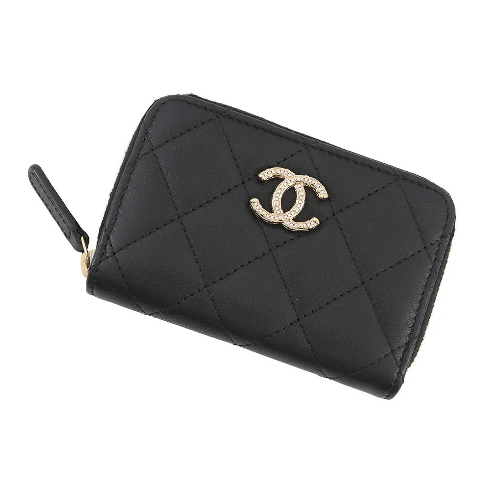 Chanel Black Quilted Leather Coin Purse