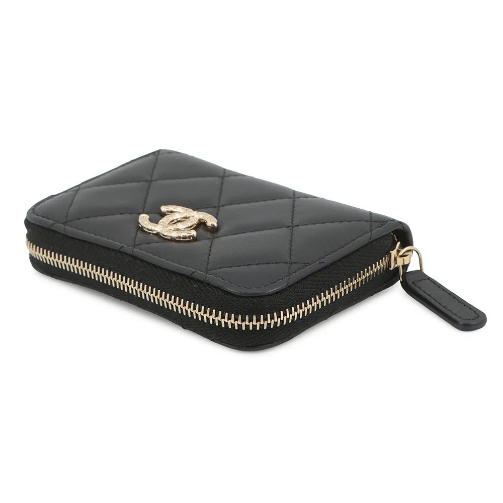 Chanel Black Quilted Leather Coin Purse
