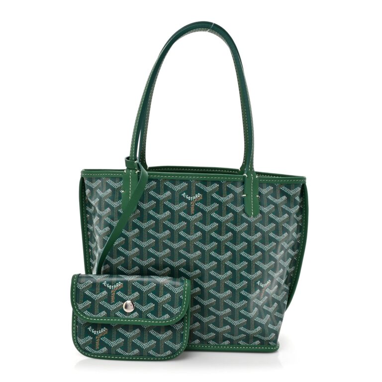 Goyard Green Goyardine Mini Tote