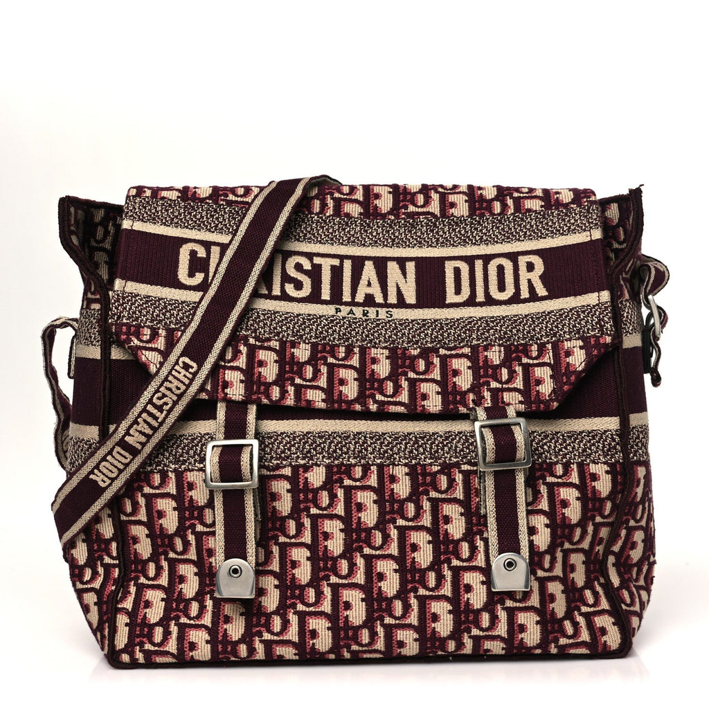 Dior Oblique Burgundy Messenger Bag