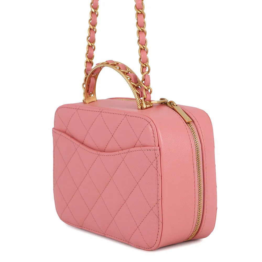 Chanel Pink Quilted Lambskin Bag