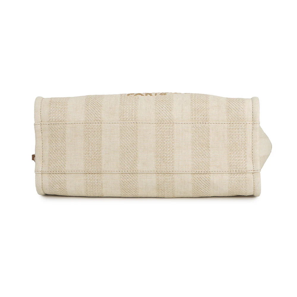 Chanel Beige Canvas Large Deauville Tote Bag