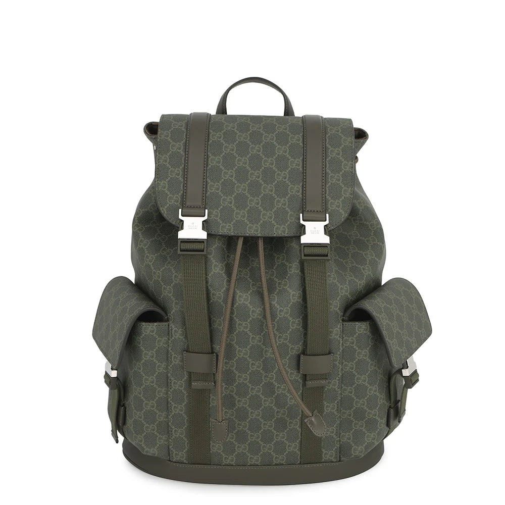 Gucci Grey GG Supreme Backpack