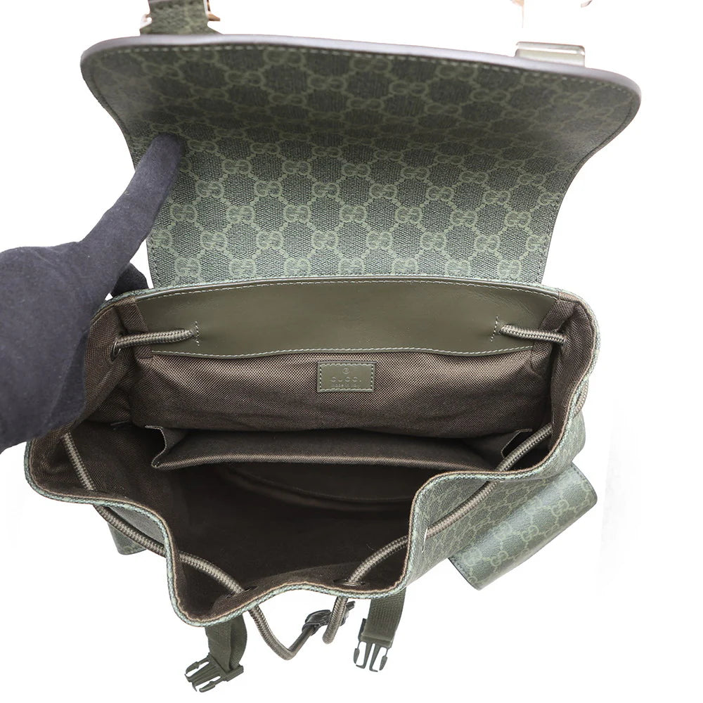 Gucci Grey GG Supreme Backpack