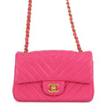 Chanel Fuchsia Chevron Bag