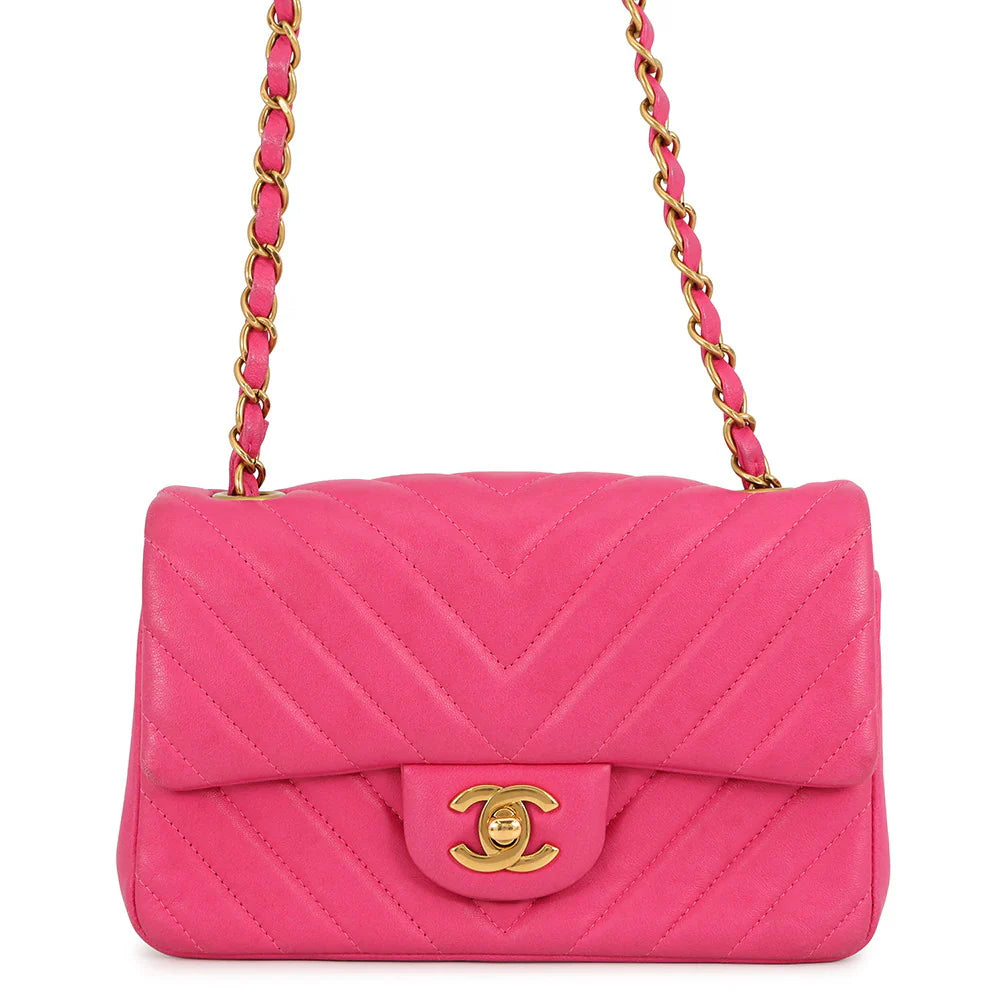 Chanel Fuchsia Chevron Bag