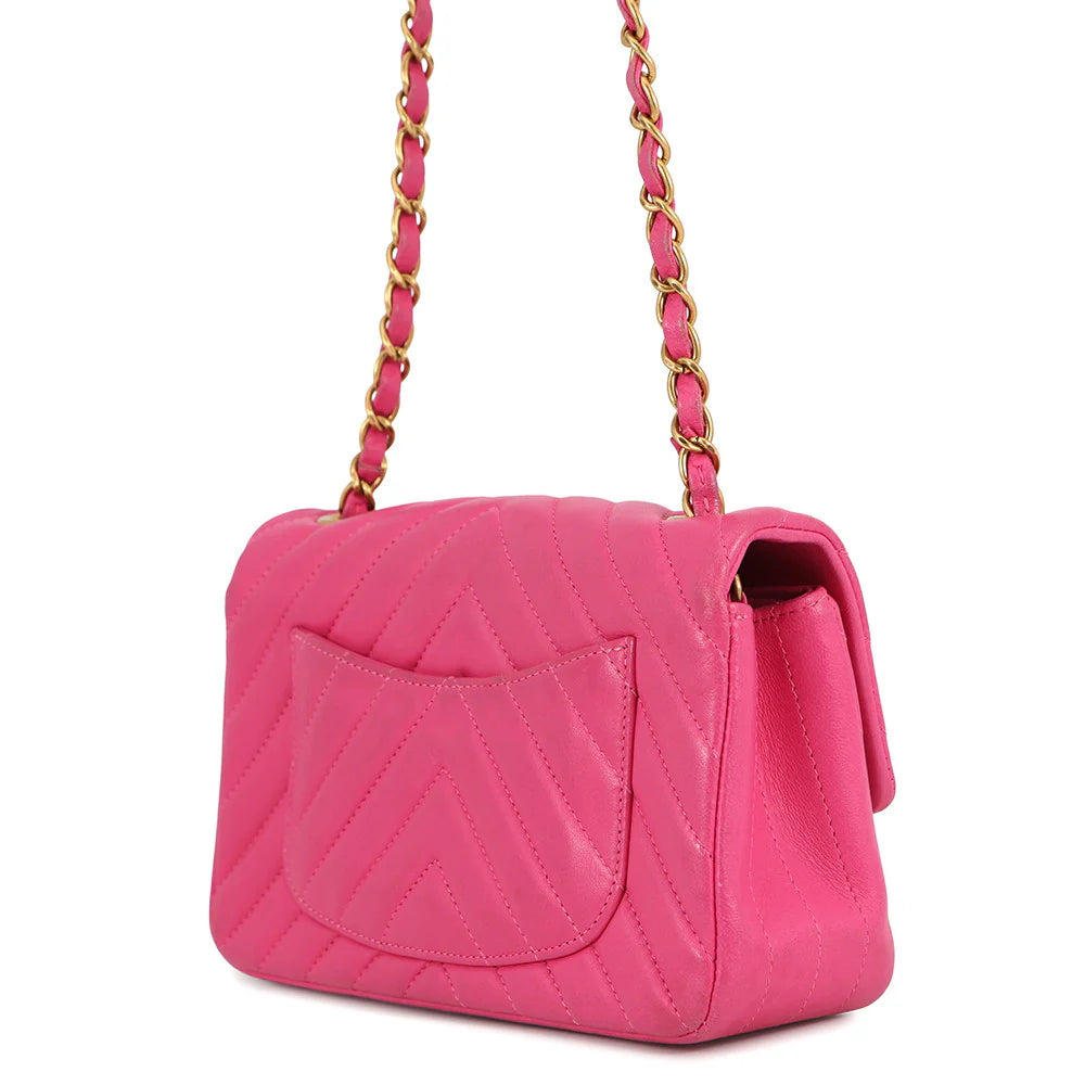 Chanel Fuchsia Chevron Bag
