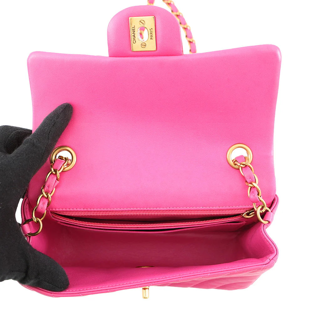 Chanel Fuchsia Chevron Bag