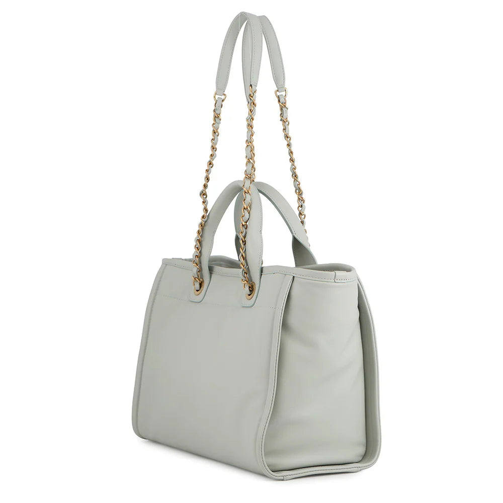Chanel Grey Leather Deauville Tote