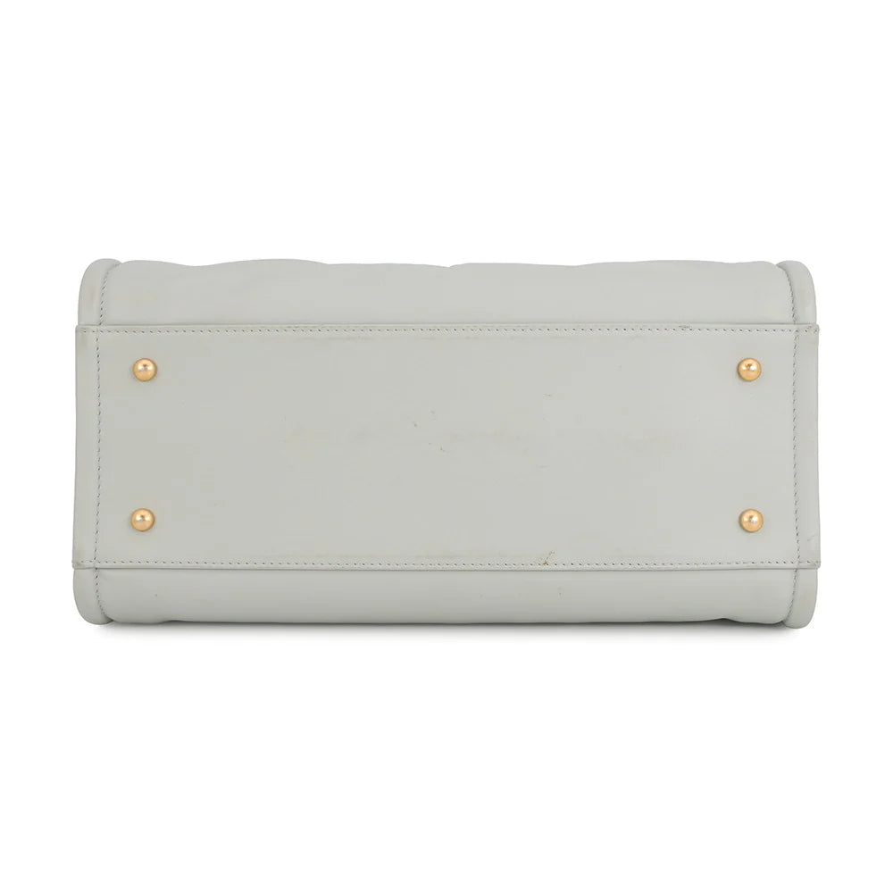 Chanel Grey Leather Deauville Tote