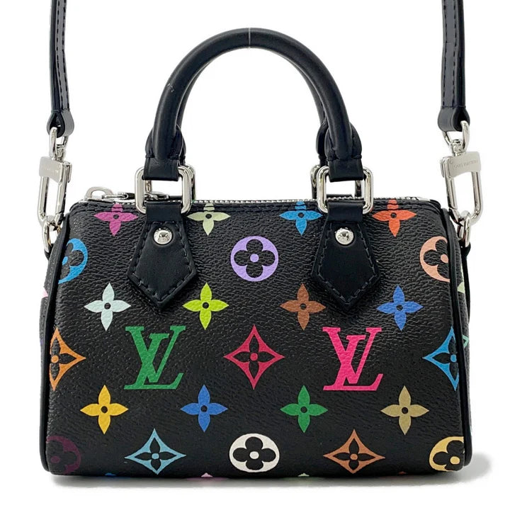 Louis Vuitton Black Multicolore Nano Speedy