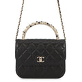 Chanel Quilted Beaded Top Handle Flap Bag