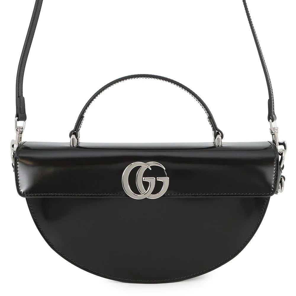 Gucci Black Polished Half-Moon Bag