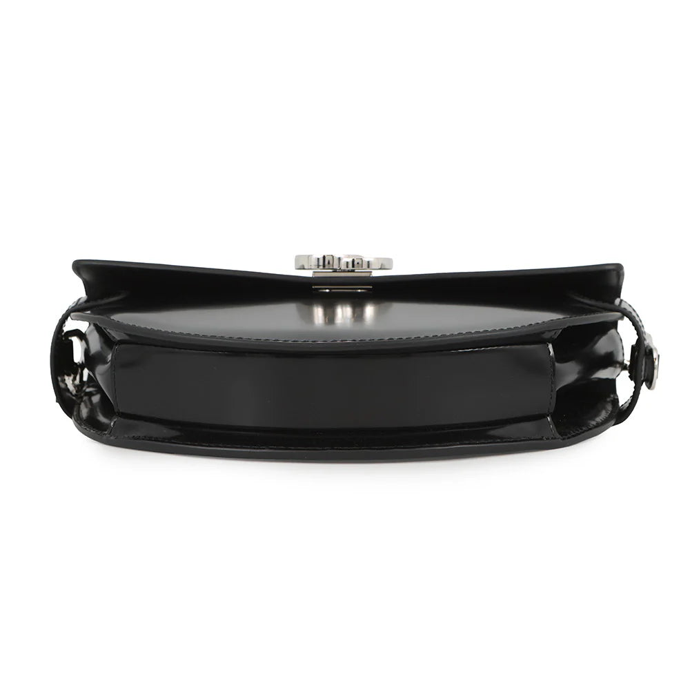 Gucci Black Polished Half-Moon Bag