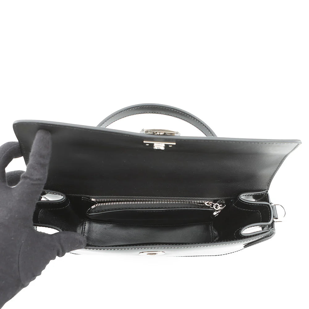 Gucci Black Polished Half-Moon Bag