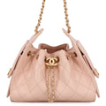 Chanel Pink Quilted Caviar Hobo Bag