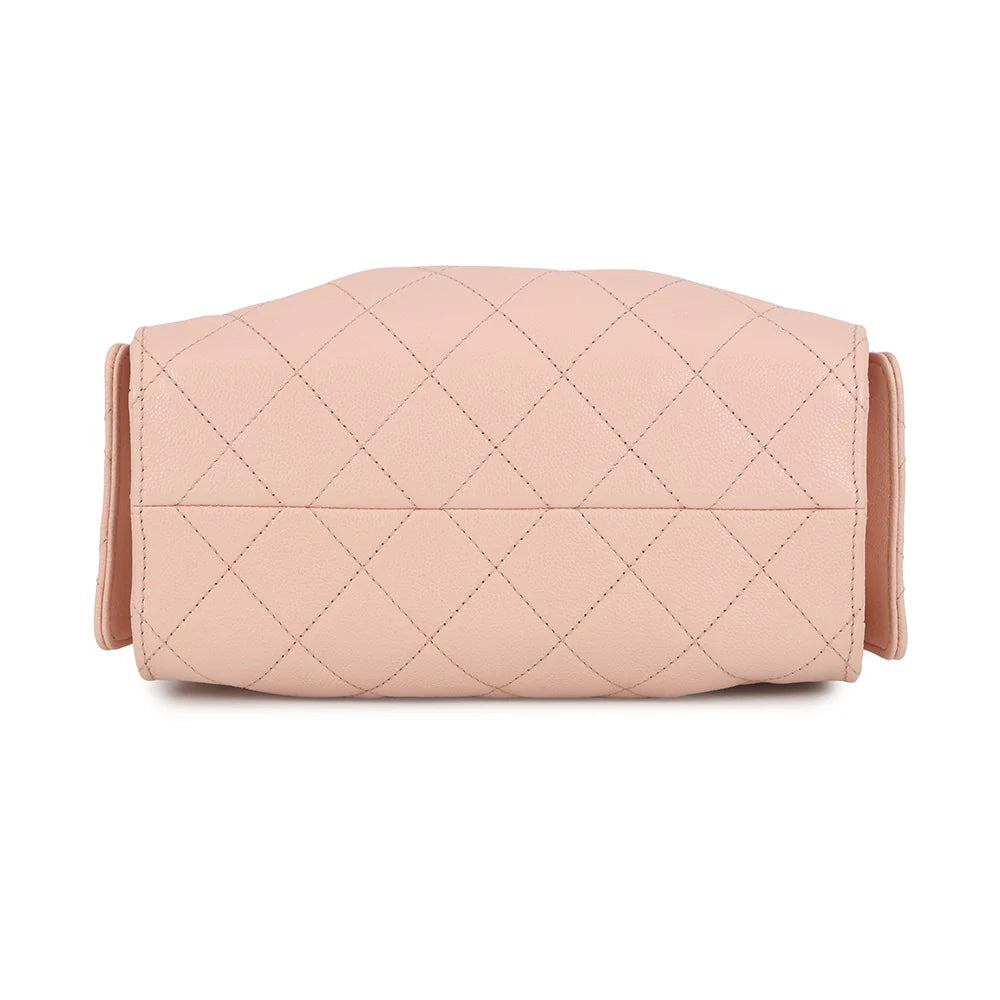 Chanel Pink Quilted Caviar Hobo Bag