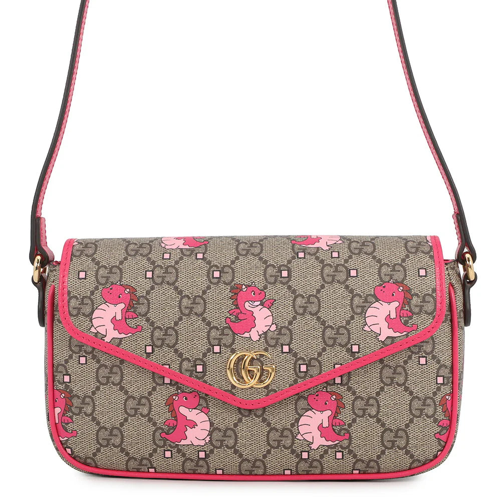 Gucci Pink Dragon GG Messenger