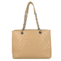 Chanel Beige Quilted Tote Bag