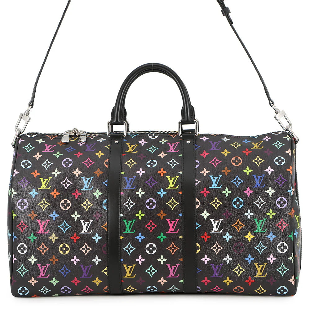 Louis Vuitton Black Multicolore Keepall