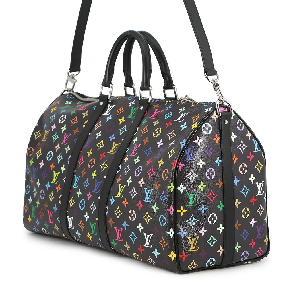 Louis Vuitton Black Multicolore Keepall