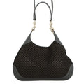 Gucci Black GG Suede Hobo