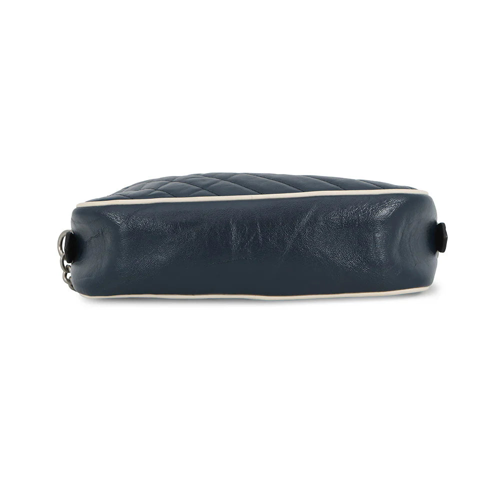Gucci Navy Quilted GG Marmont Camera Bag