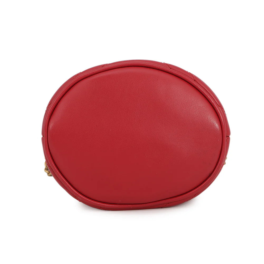 Gucci Red Marmont Bucket Bag