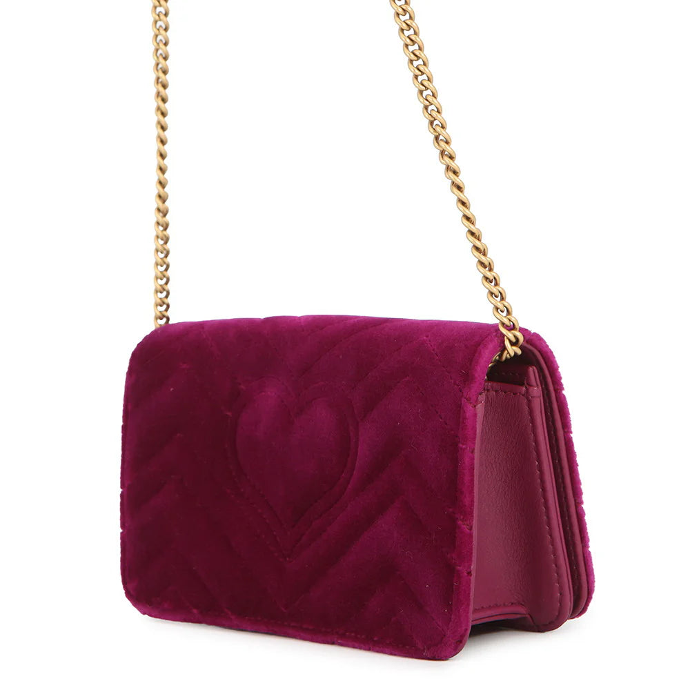 Gucci Fuchsia Velvet GG Marmont