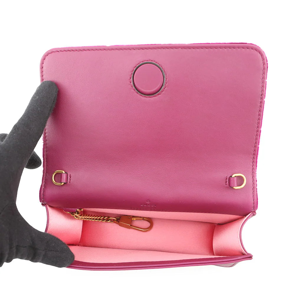 Gucci Fuchsia Velvet GG Marmont