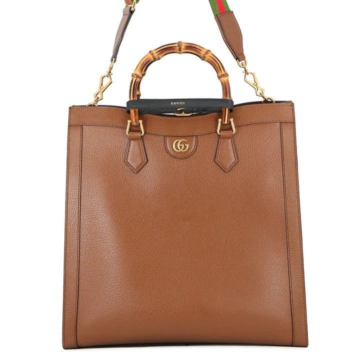 Gucci Brown Leather Diana Tote