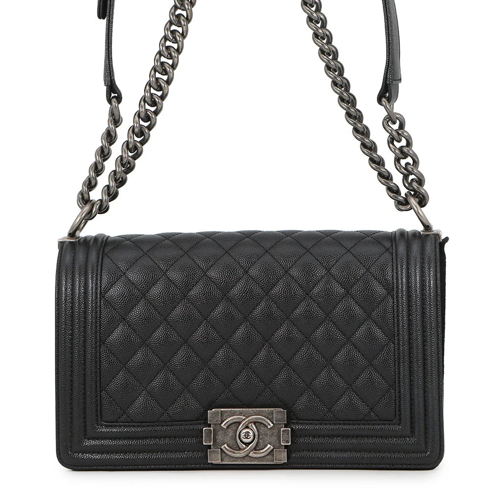 Chanel Black Quilted Caviar Bag