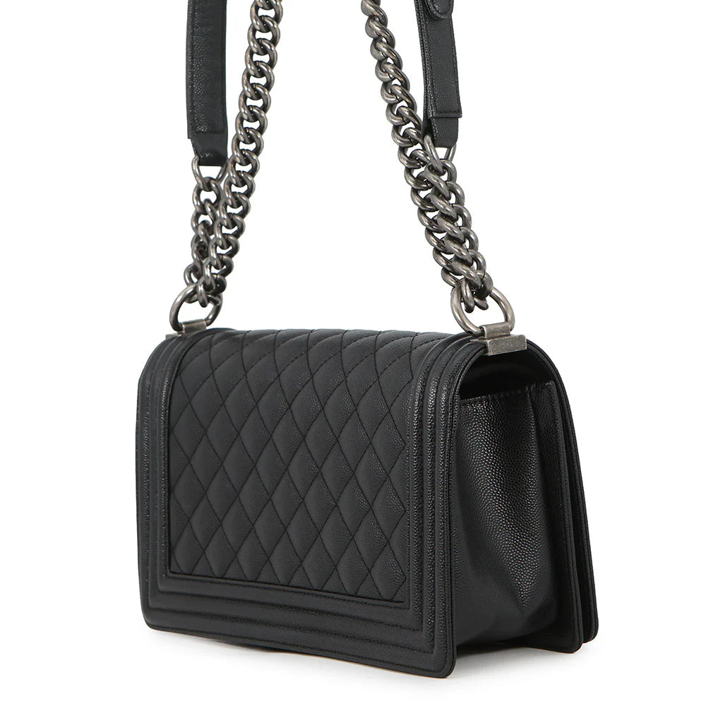 Chanel Black Quilted Caviar Bag