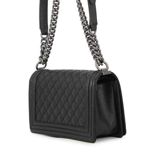 Chanel Black Quilted Caviar Bag