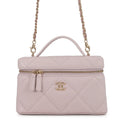 Chanel Pink Quilted Caviar Vanity