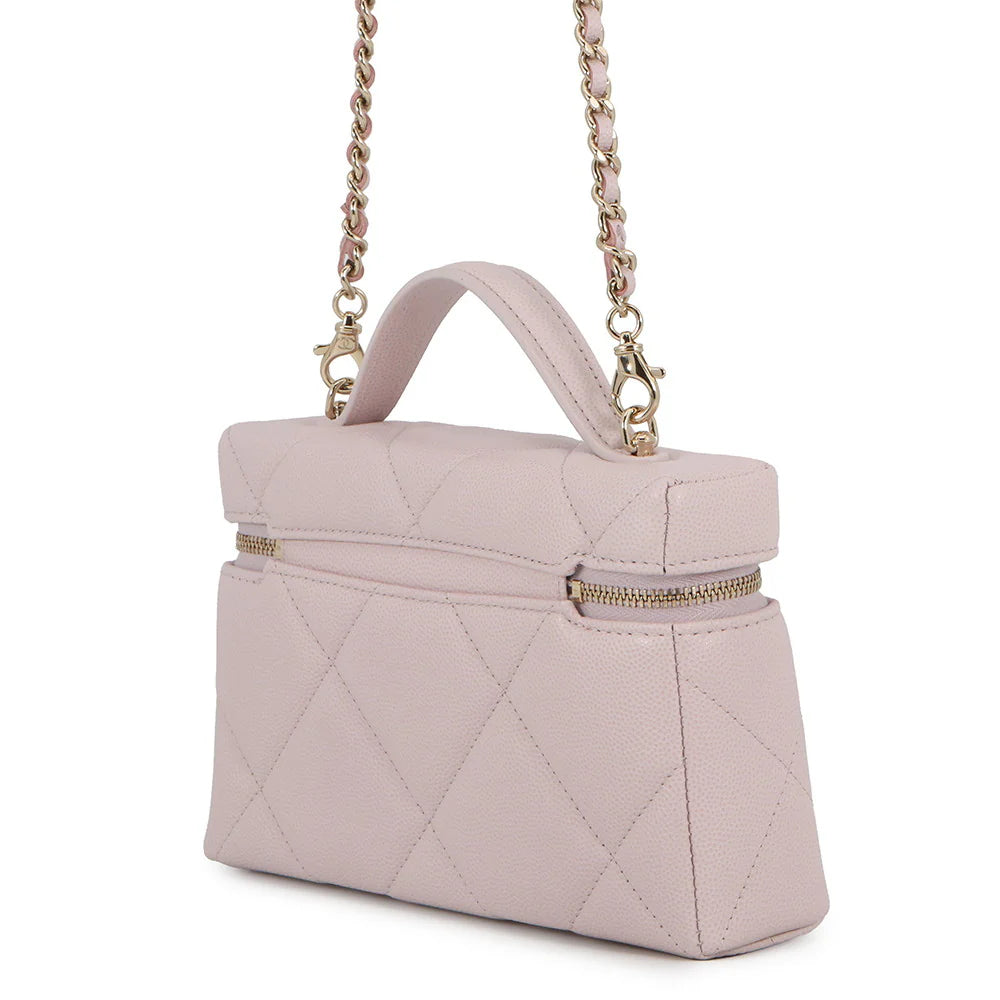 Chanel Pink Quilted Caviar Vanity